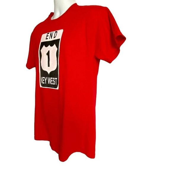 Key West Cotton Red Tee Shirt Gildan Size Medium - Picture 4 of 8